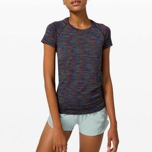 RARE rainbow lululemon swiftly tech shirt